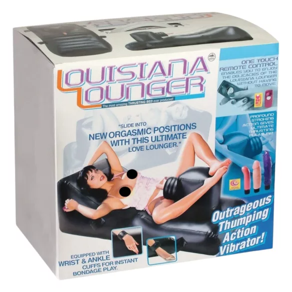 NMC - Louisiana Lounger - seksa mašīna ar iebūvētu vibratoru (melna)