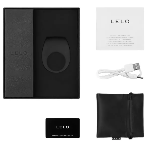 LELO Tor 2 - akumulatora vibrējošs erekcijas gredzens melns