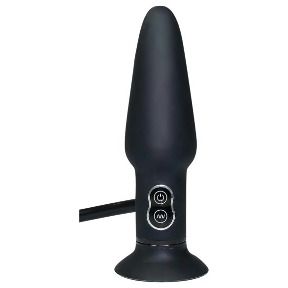 You2Toys True Black - anālais vibrators ar pumpi melns