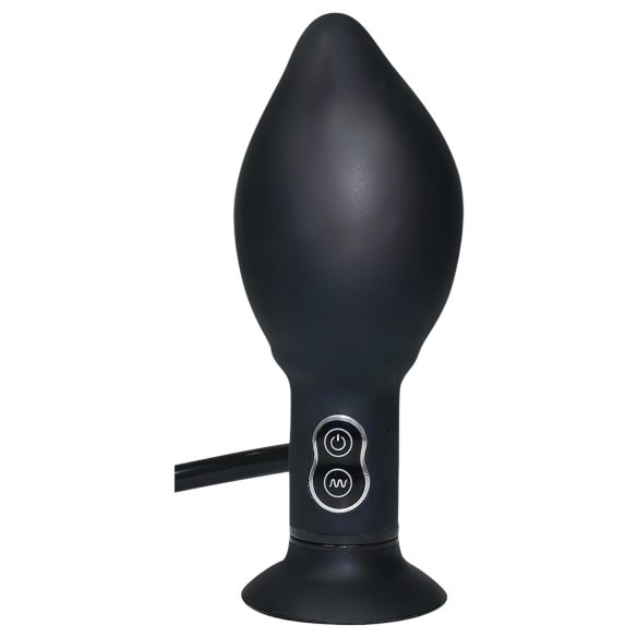 You2Toys True Black - anālais vibrators ar pumpi melns