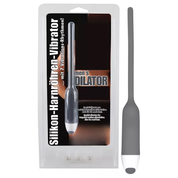 You2Toys - silikona urīnizvadkanāla dilators ar vibrāciju pelēks 6mm