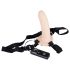 You2Toys - uzliekamais strap-on vibrators ar vibratoru, dabīga krāsa