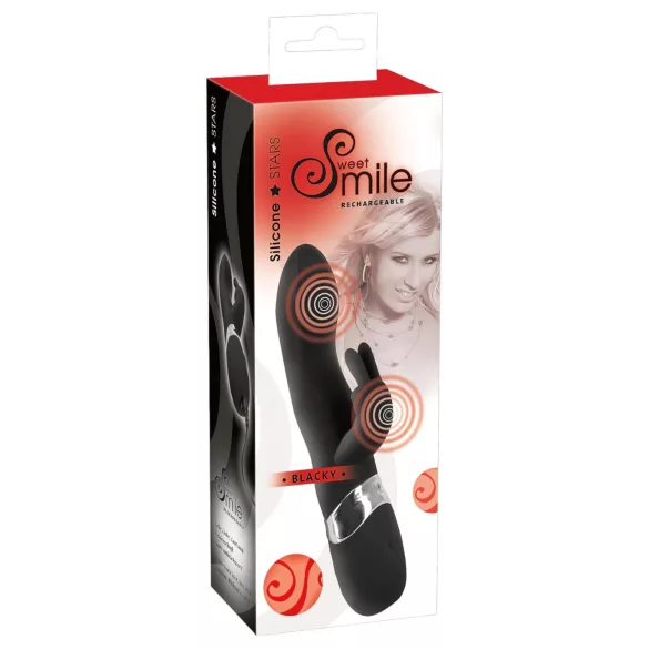 SMILE vibrators ar 2 motoriem USB uzlāde melns