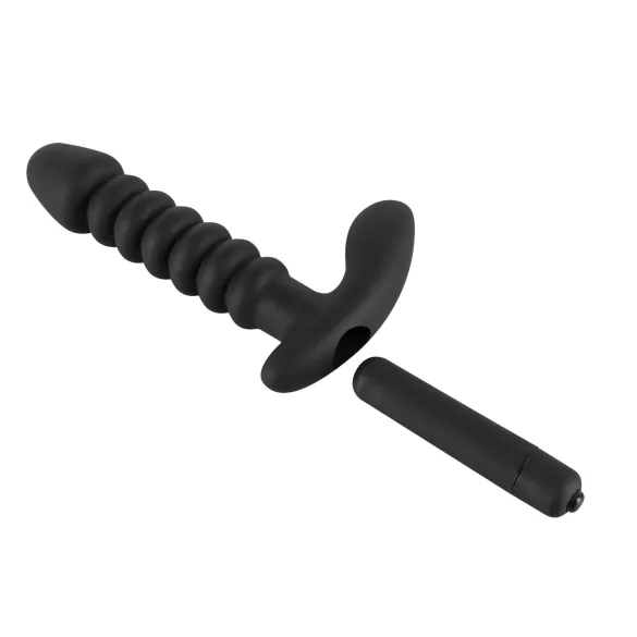 Black Velvets vibrators ar rievojumu vidējs melns