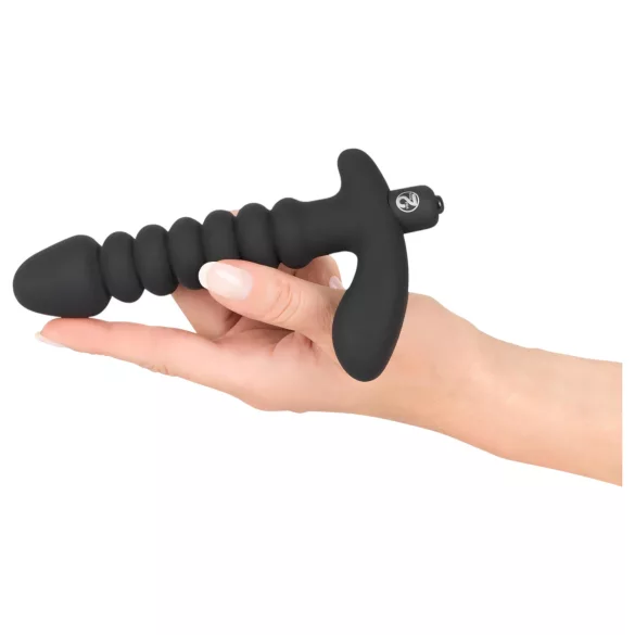 Black Velvets vibrators ar rievojumu vidējs melns
