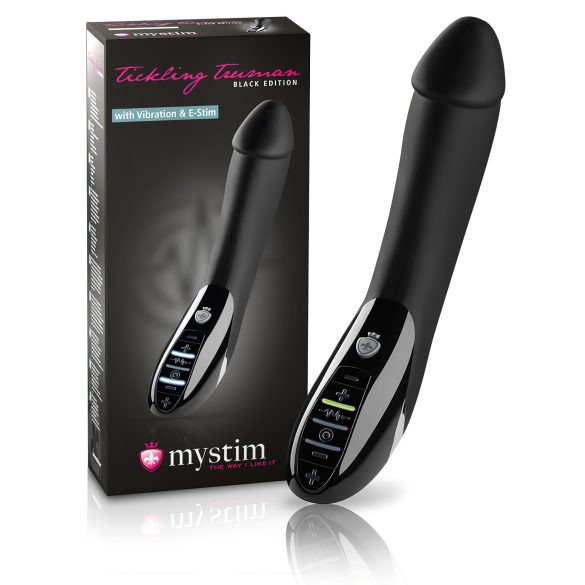 Mystim Tickling Truman - elektro stimulācijas vibrators (melns)