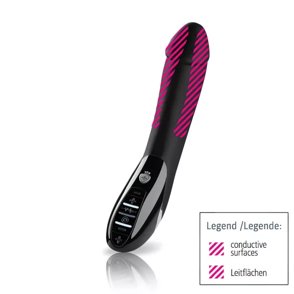 mystim elektro stimulācijas vibrators Tickling Truman melns