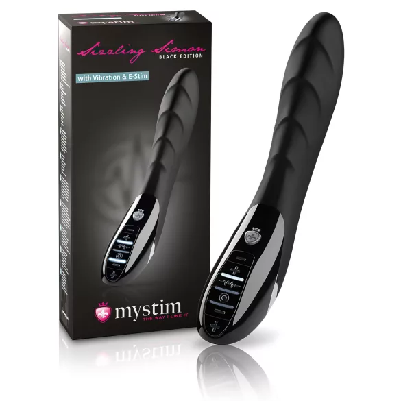 mystim Sizzling Simon - elektro vibrators stimulējošs melns