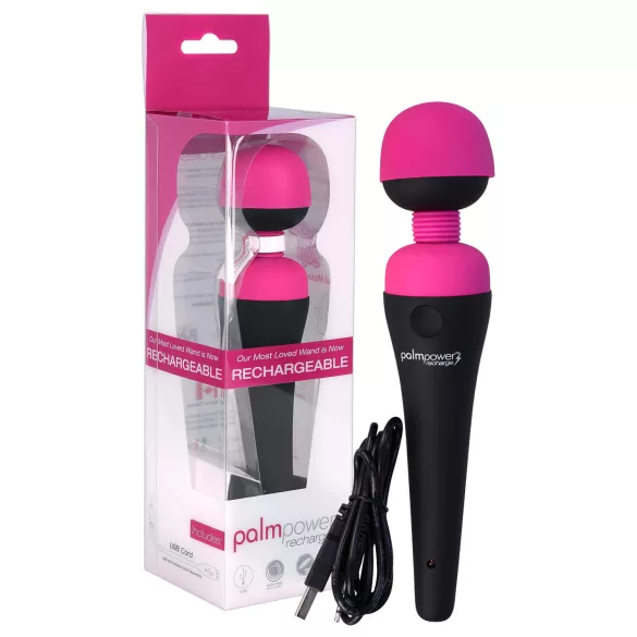 PalmPower masāžas vibrators uzlādējams rozā melns