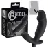 Rebel - prostatainis vibrators ar dzimumlocekli (melns)