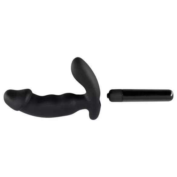 Rebel - prostatainis vibrators ar dzimumlocekli (melns)
