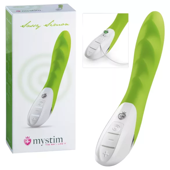 mystim vibrators Sassy Simon ar 2 motoriem zaļš