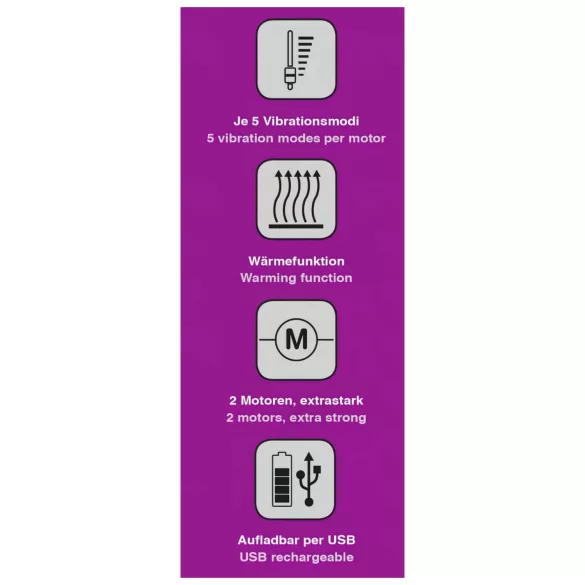 Javida - klitora vibrators ar sildīšanu rozā