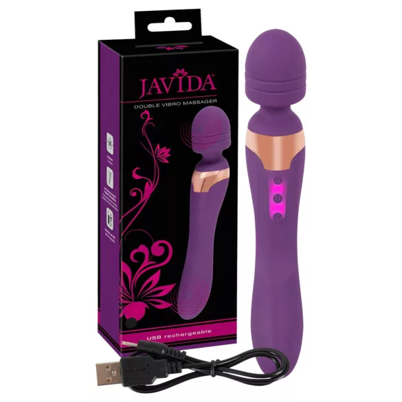 Javida Double - vibrators masāžai dubultais violets