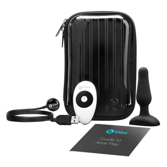 b-Vibe Novice - anālais vibrators iesācējiem melns