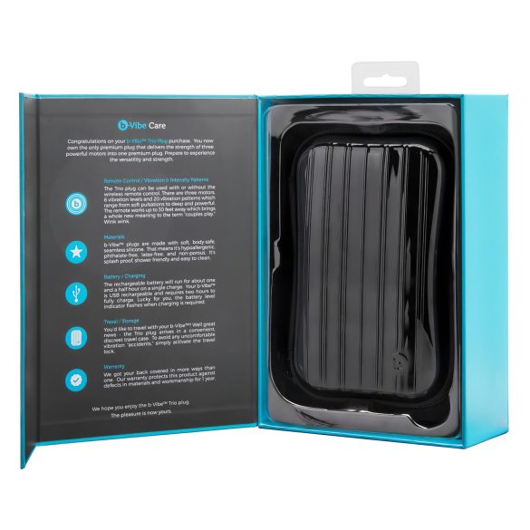 b-Vibe Novice - anālais vibrators iesācējiem melns