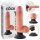 King Cock 7 piesūcekņa vibrators (18 cm) - naturāls