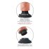 King Cock 7 piesūcekņa vibrators (18 cm) - naturāls