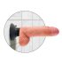 King Cock 7 piesūcekņa vibrators (18 cm) - naturāls