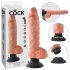 King Cock 10 piesūceknis vibrators (25 cm) - dabīgs