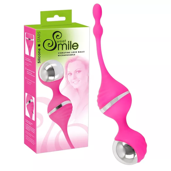 SMILE vibrējošā geišas bumbiņa rozā