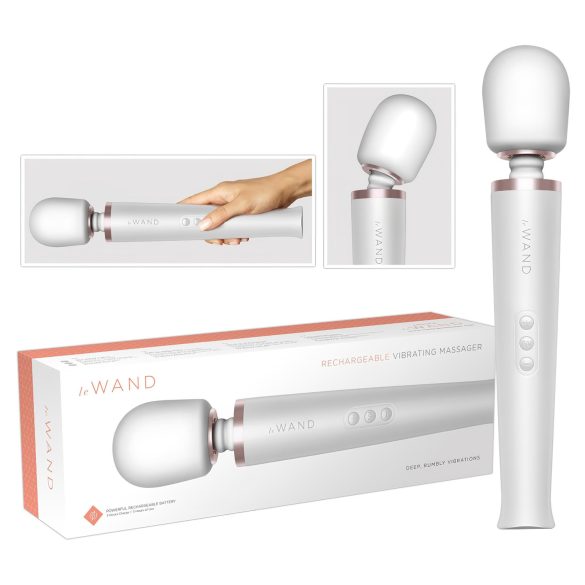 le Wand - masāžas vibrators ar akumulatoru balts