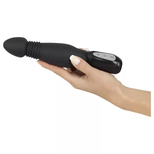 You2Toys - anālais vibrators ar bīdāmu funkciju melns