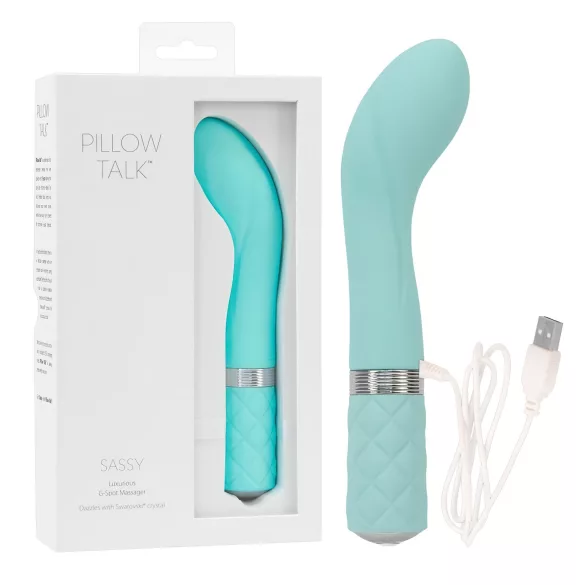 Pillow Talk Sassy - uzlādējams G-punkta vibrators tirkīza