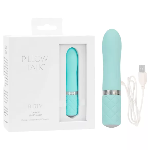 Pillow Talk Flirty - uzlādējams vibrators stienītis tirkīza