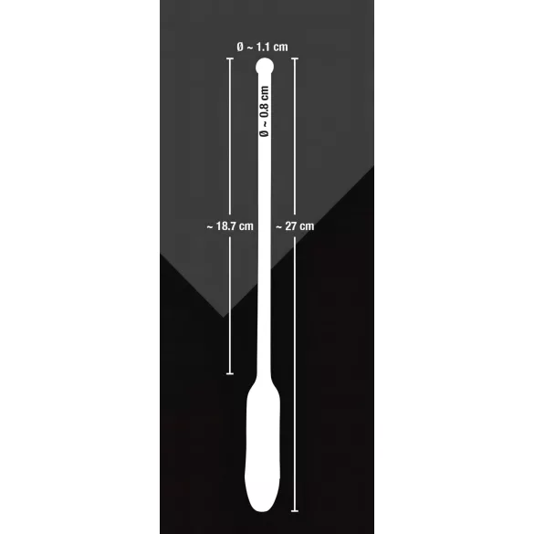 You2Toys vibrējošs silikona dilators, melns, 8-11 mm