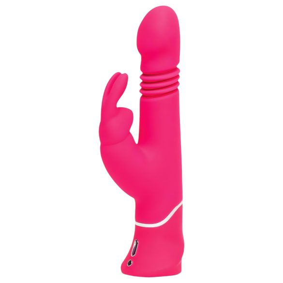 Happyrabbit Thrusting - akumulatora vibrators ar klitora stimulatoru (rozā)