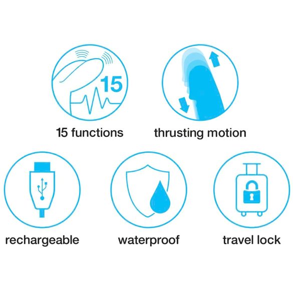 Happyrabbit uzlādējams vibrators ar kustīgu galu un klitora stimulatoru rozā