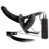 Double Thruster - strap-on dubultais vibrators melns