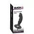 Black Velvets - anālais vibrators ar dildo, uzlādējams, melns