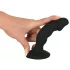 Black Velvets - anālais vibrators ar dildo, uzlādējams, melns