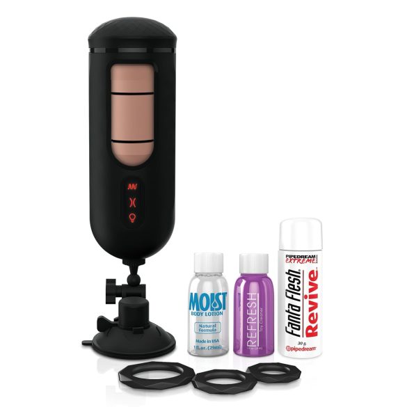 PDX Elite masturbators vīriešiem ar vibrāciju, melns