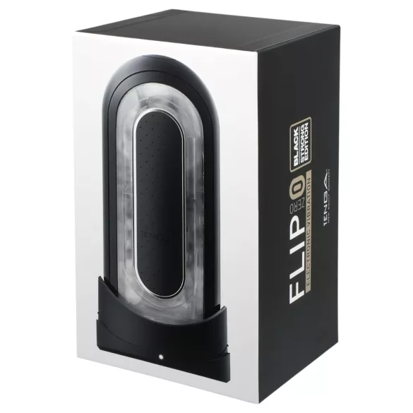 TENGA Flip Zero - vīriešu vibrējošs masturbators melns