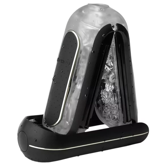 TENGA Flip Zero - vīriešu vibrējošs masturbators melns