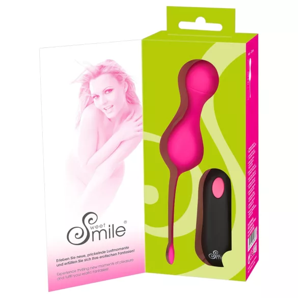 SMILE vibrojoja ar tālvadību, uzlādējama, rozā
