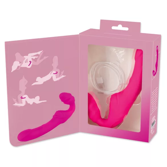 You2Toys - Double2Teaser - uzliekams vibrators bez stiprināšanas siksnas (rozā)