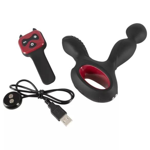 You2Toys masāžas prostatas vibrators ar rotāciju un sildīšanu melns