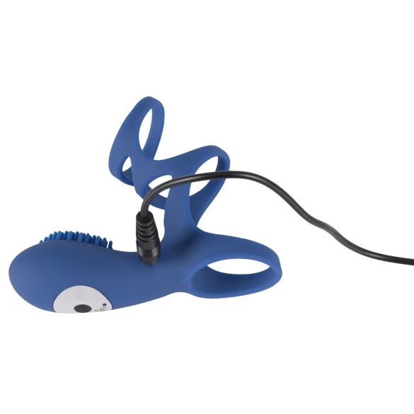 SMILE pāra vibrējošs uzlādējams dzimumlocekļa gredzens zilā krāsā