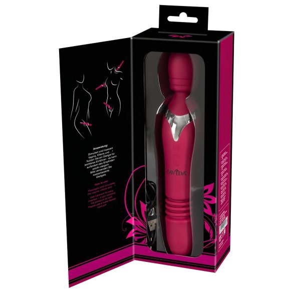Javida Thrusting - 3in1 masāžas vibrators (sarkans)