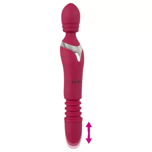 Javida Thrusting - 3 vienā masāžas vibrators (sarkans)