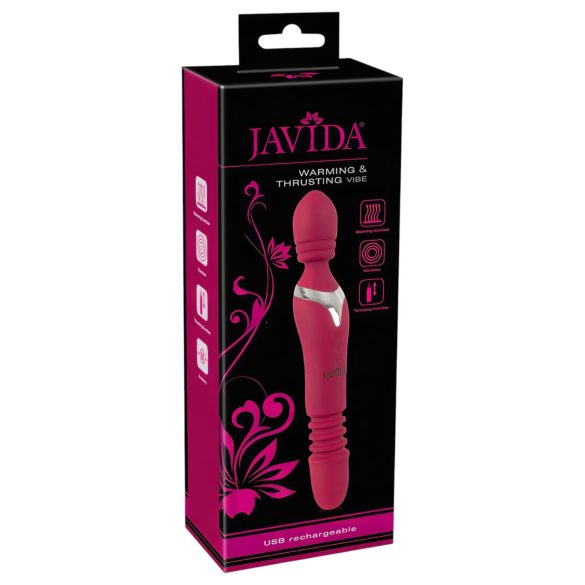 Javida Thrusting - 3in1 masāžas vibrators (sarkans)