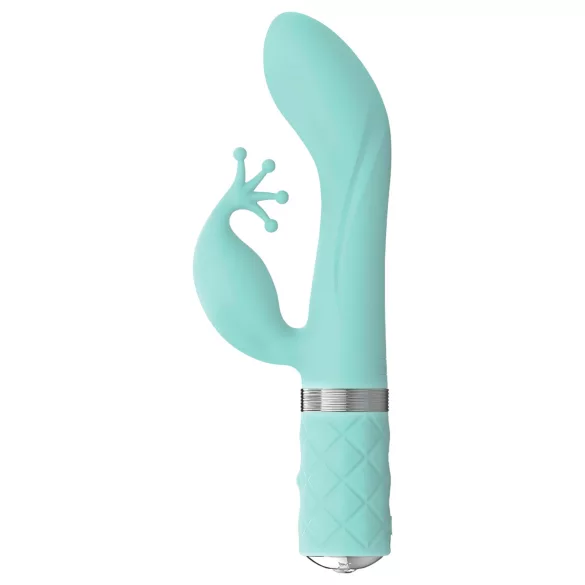 Pillow Talk Kinky - akumulatora, ar 2 motoriem aprīkots G-punkta vibrators (tirkīza)