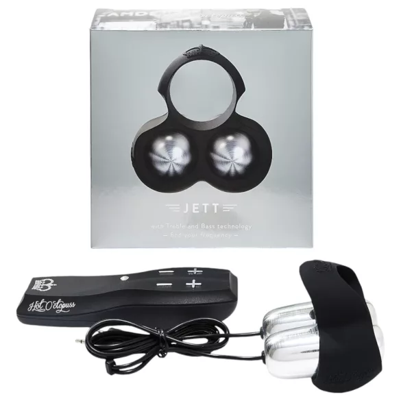 HOT Octopuss JETT - vīriešu vibrators ar 2 motoriem melns
