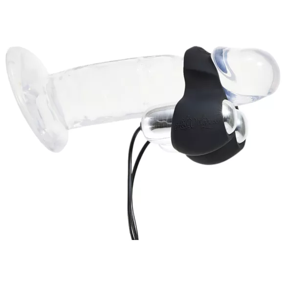 HOT Octopuss JETT - vīriešu vibrators ar 2 motoriem melns
