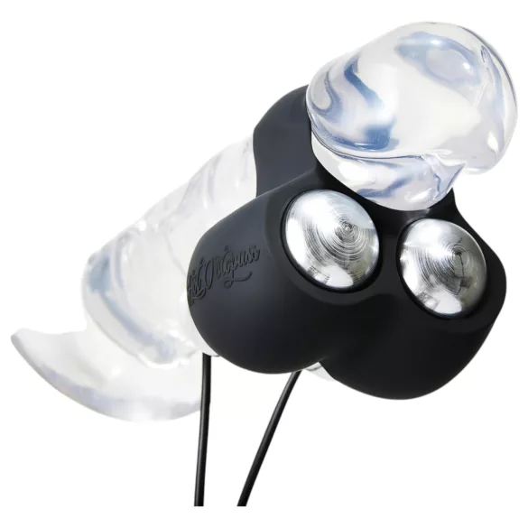 HOT Octopuss JETT - vīriešu vibrators ar 2 motoriem melns