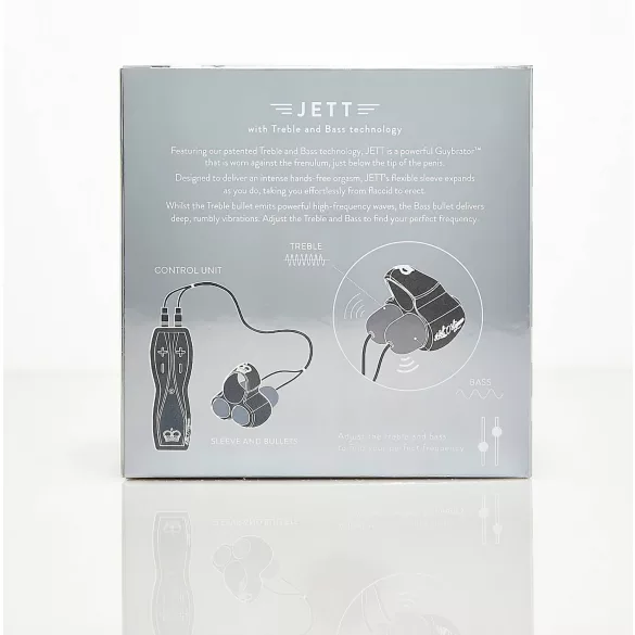 HOT Octopuss JETT - vīriešu vibrators ar 2 motoriem melns